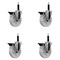 Service Caster 5'' Nylon Swivel 3/4'' Expanding Stem Caster Set with Brake, 4PK SCC-EX20S514-NYS-PLB-34-4 - alternate 1